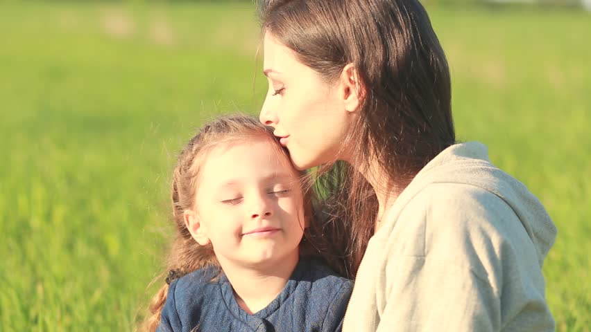Happy mother and daughter